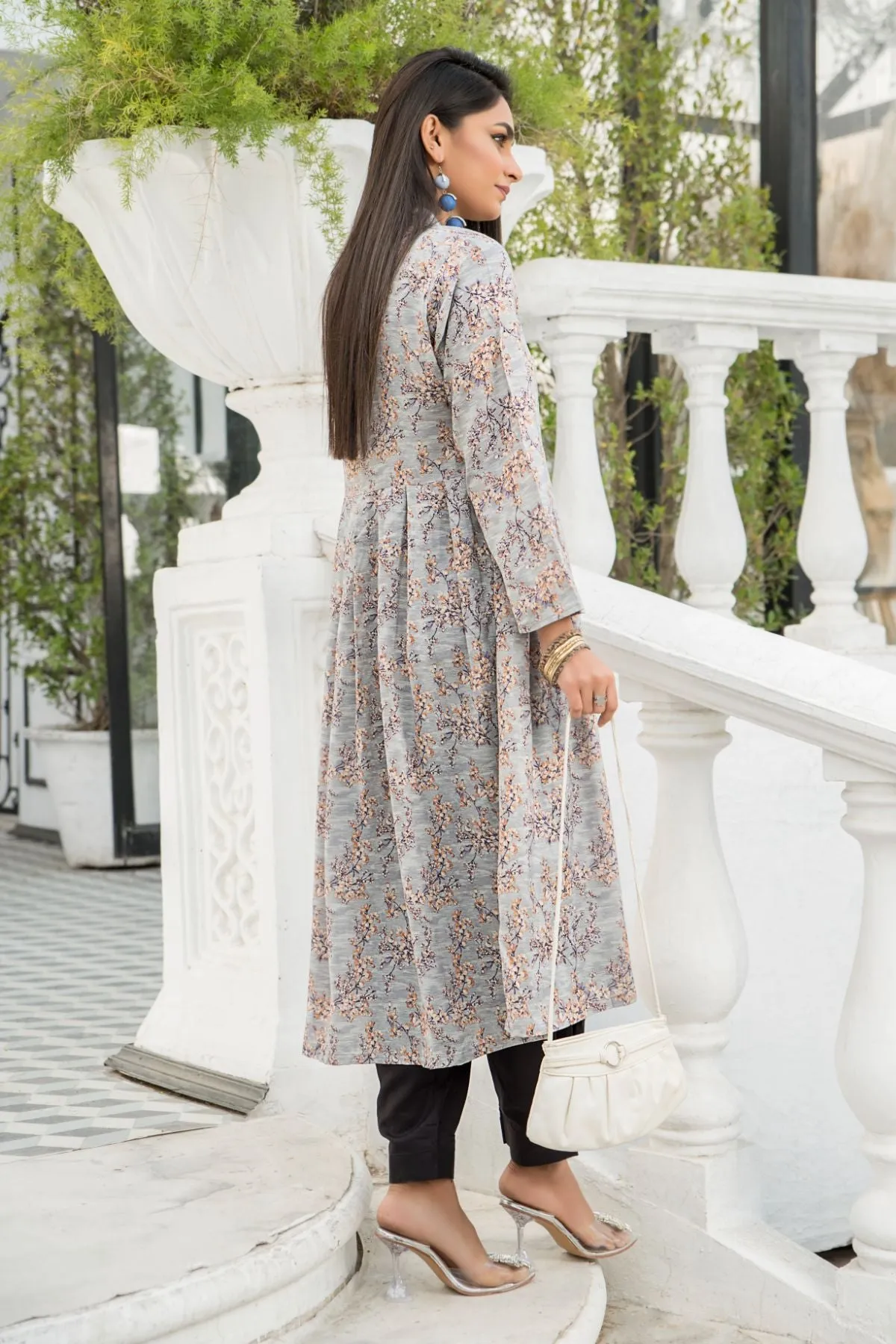 1PC Anarkali Digital Linen Shirt 53