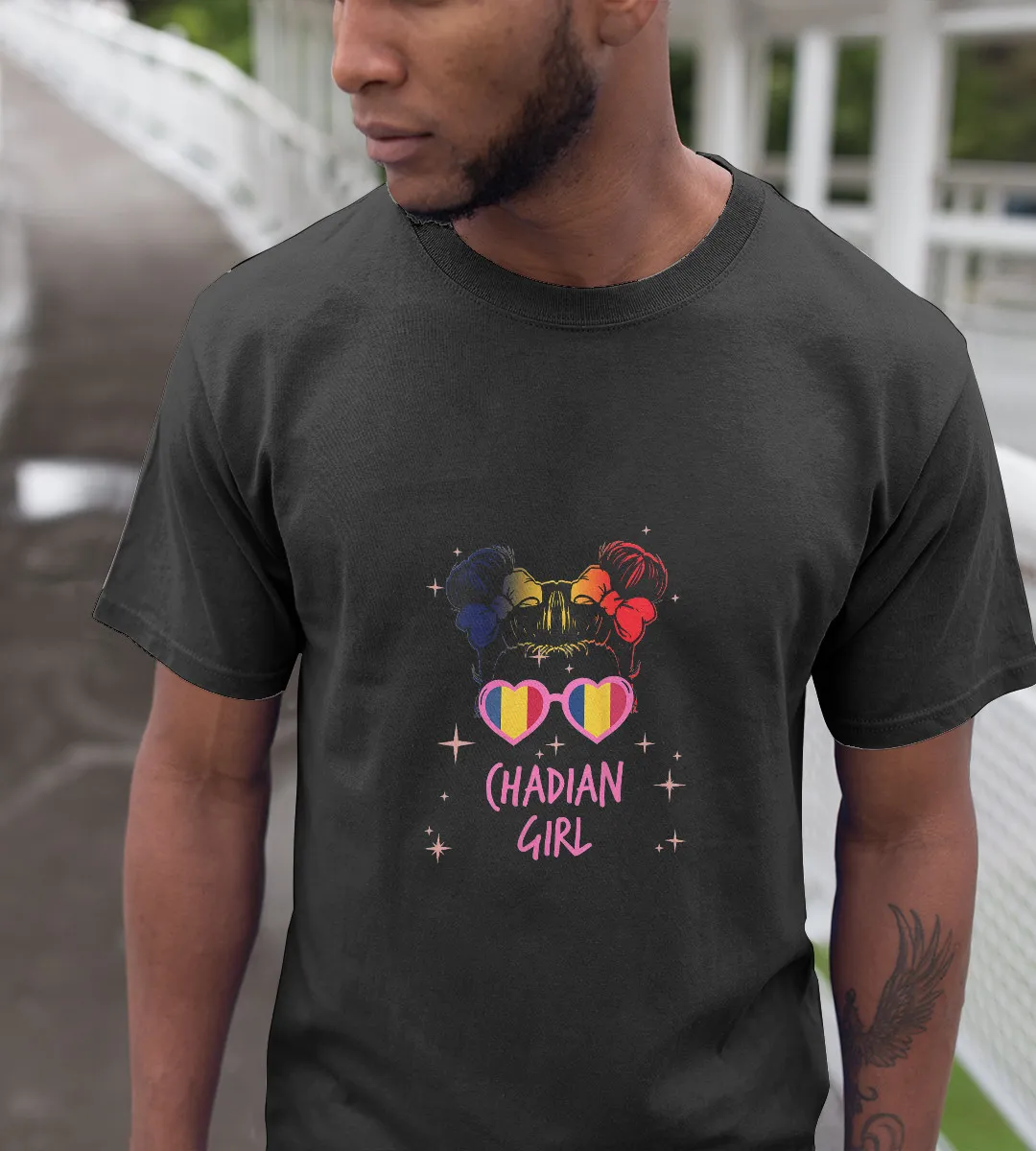 1sttheworld T-Shirt - Chadian Girl T-Shirt Black A35