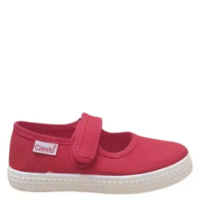 56000-02 Cienta fabric  Open shoe - Red