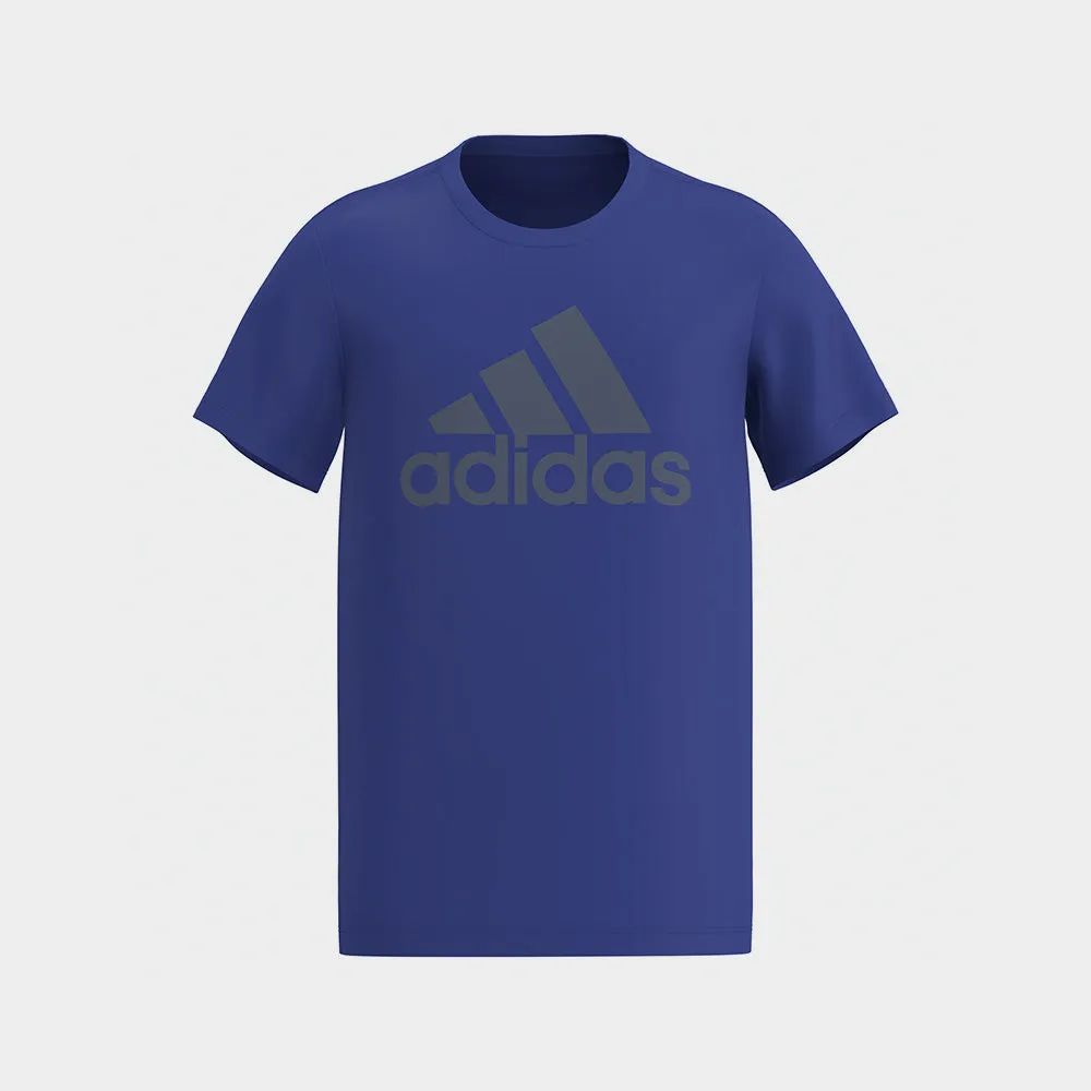 Adidas Mens Big Logo T-shirt Blue/Black _ 180890 _ Blue