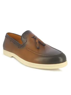 Alberto Torresi Bergamo  Men's Tan Tassel Shoes