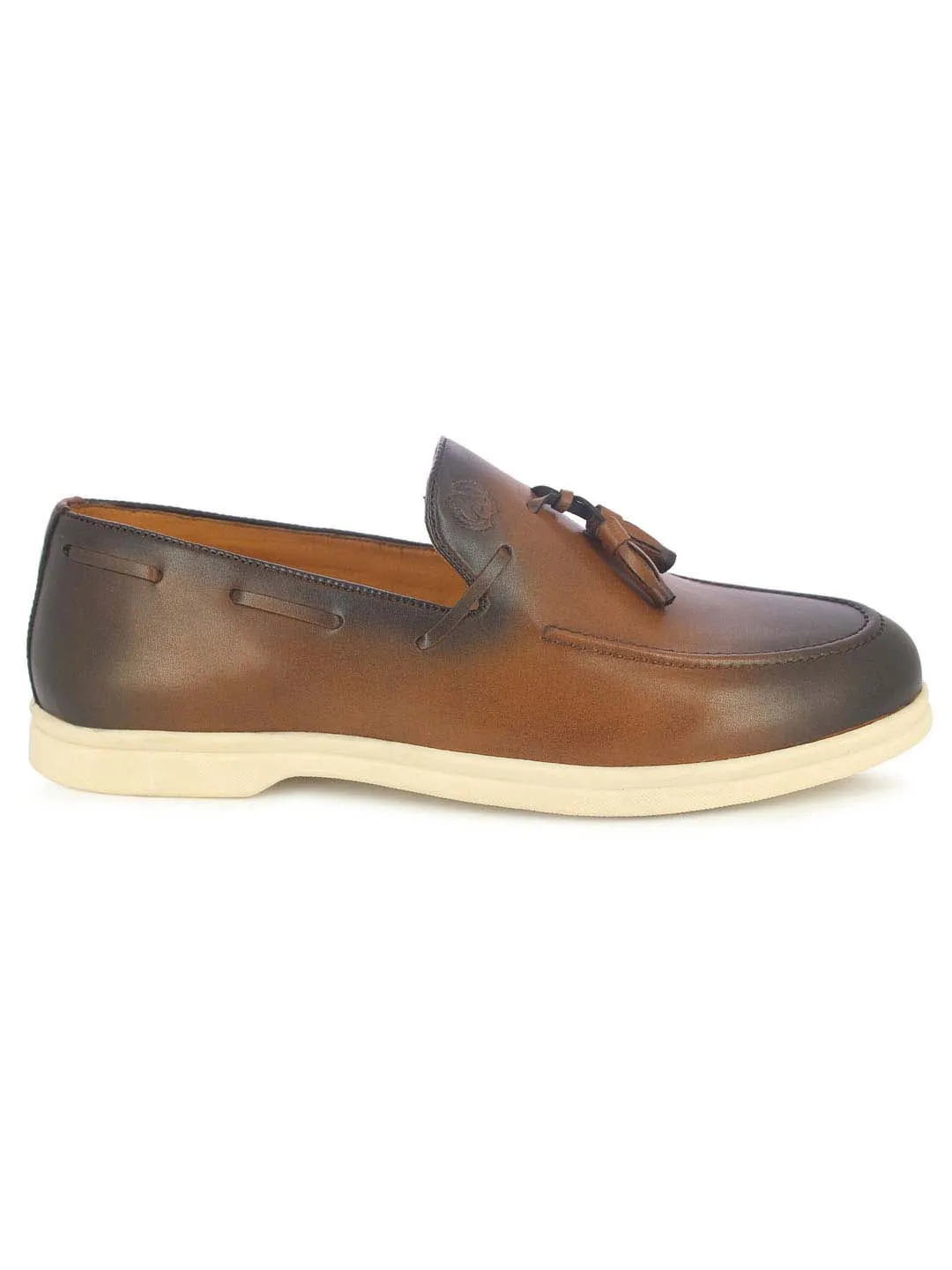 Alberto Torresi Bergamo  Men's Tan Tassel Shoes