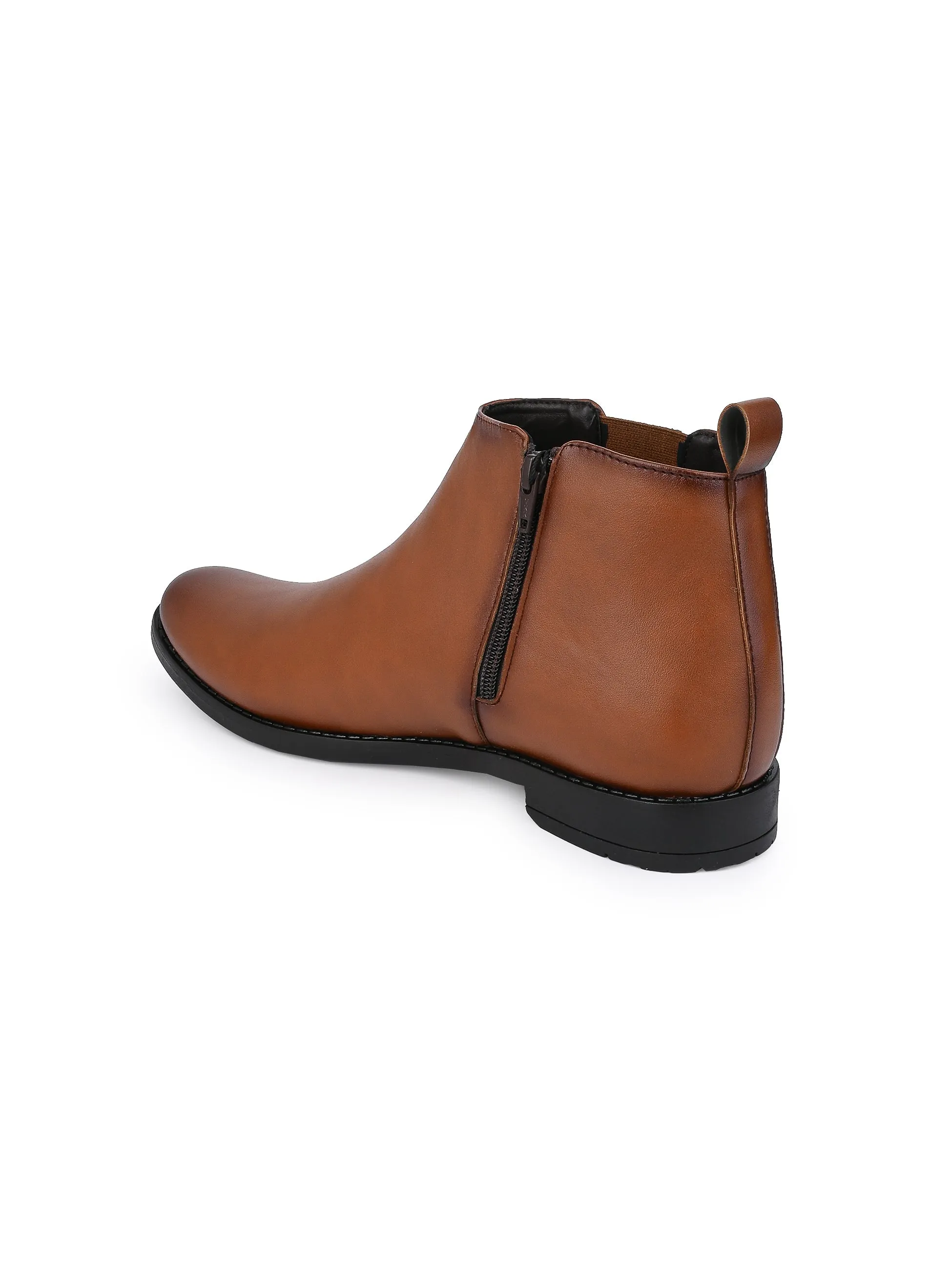 Alberto Torresi Synthetic Tan Chelsea Boots For Men