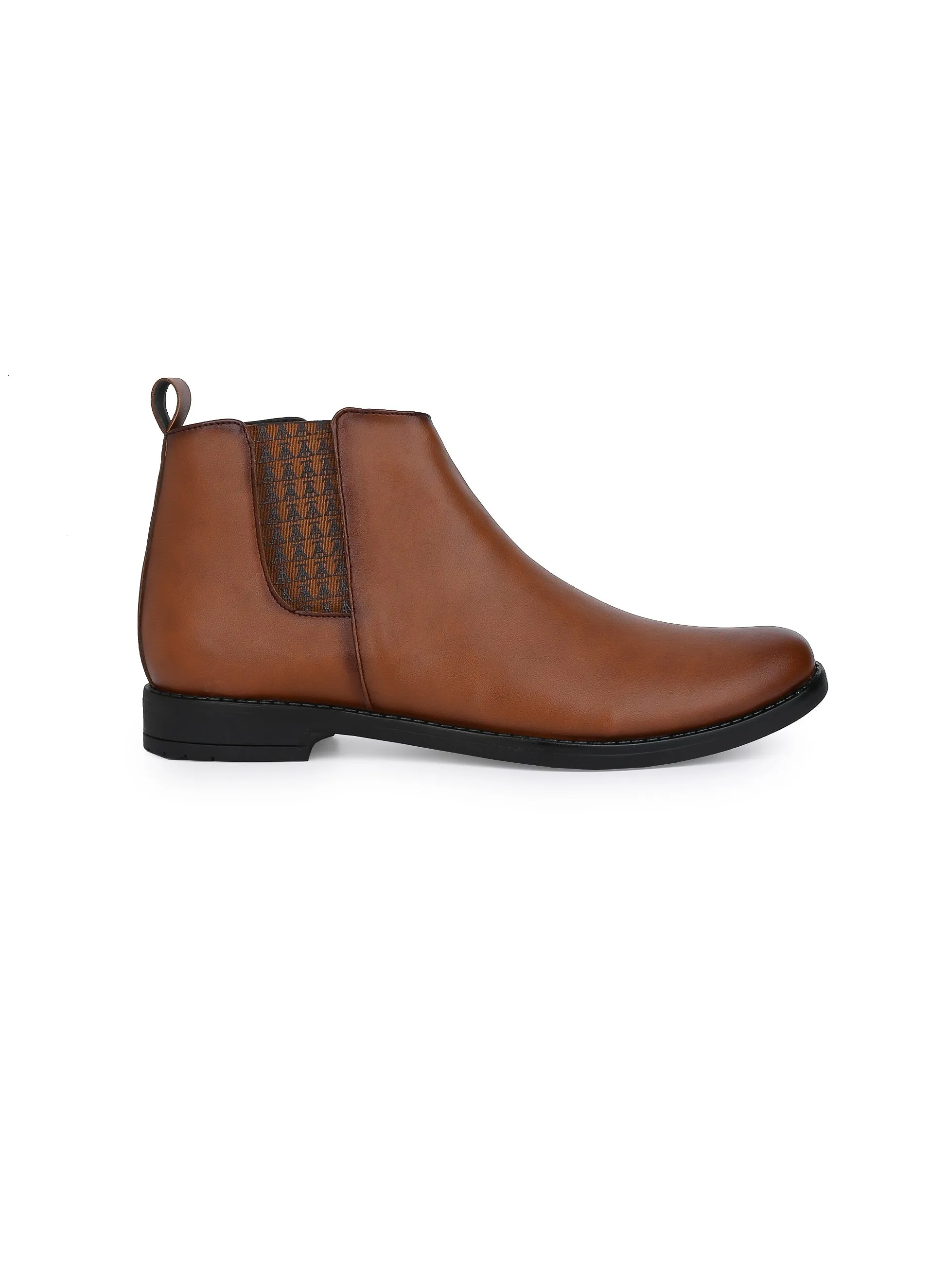 Alberto Torresi Synthetic Tan Chelsea Boots For Men