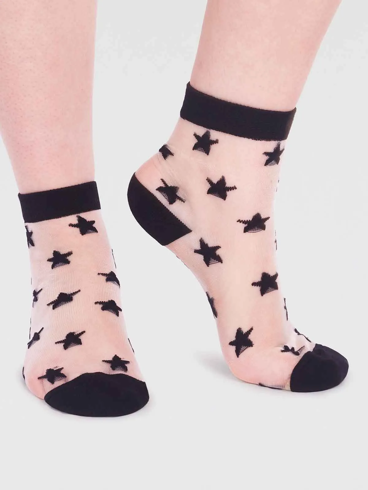 Astra Bamboo Star Mesh Socks - Black