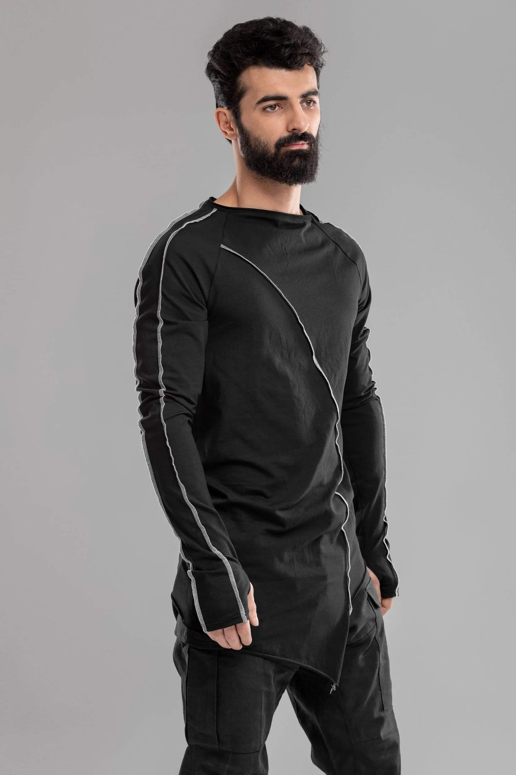 Asymmetric Long Sleeve T-shirt