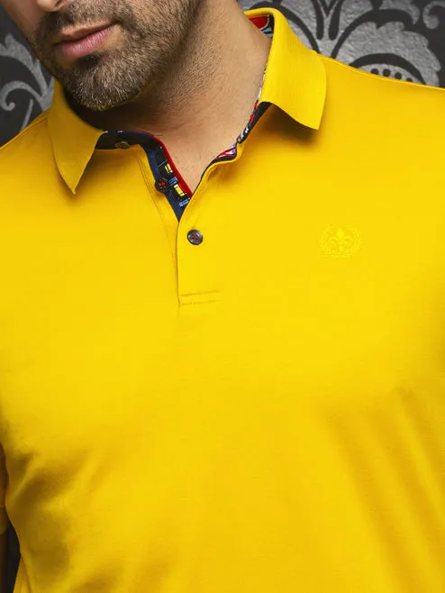 Au Noir Stretch Short-Sleeve Polo | Eagle Yellow