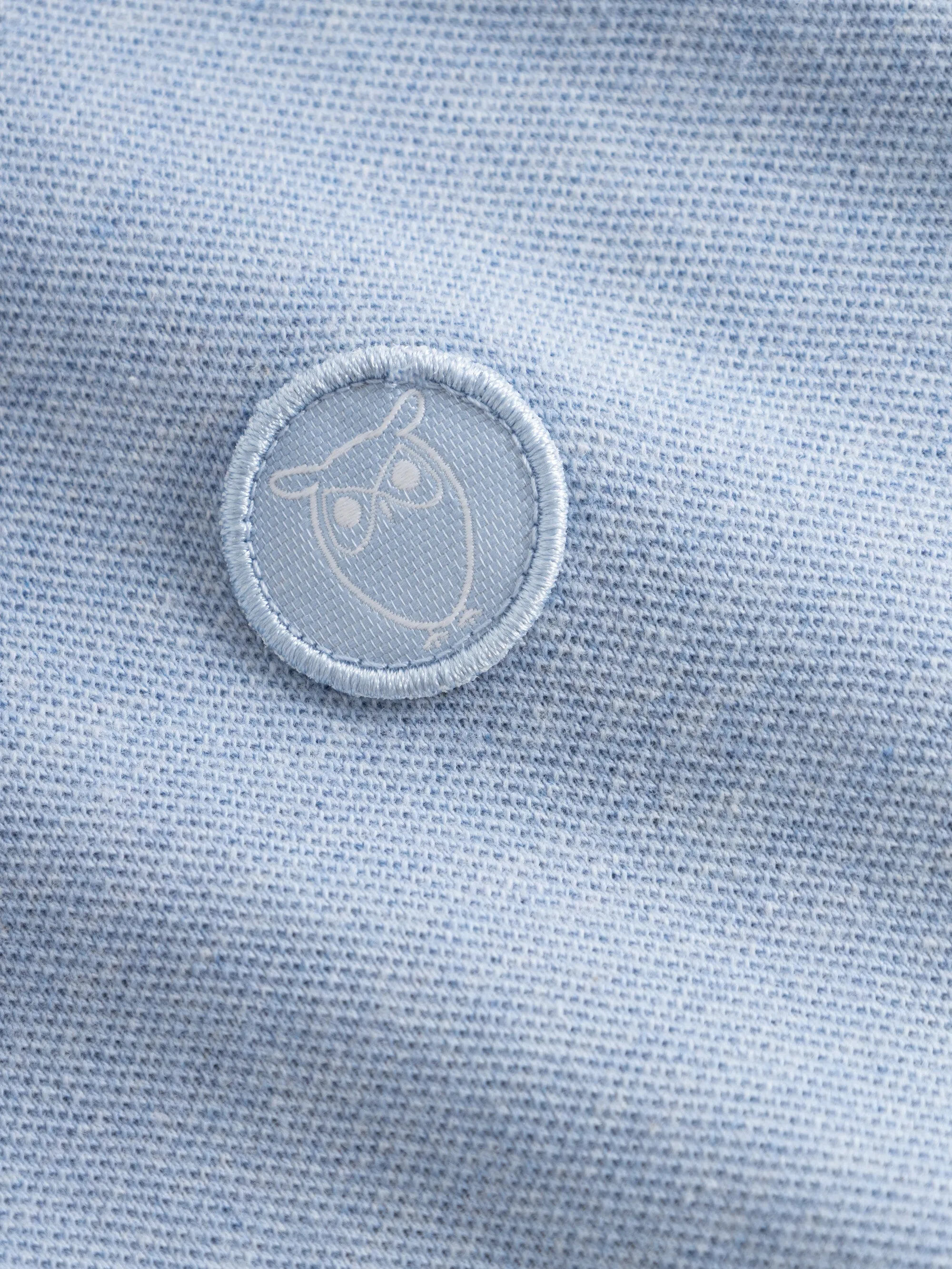 Basic badge polo - Sky way melange