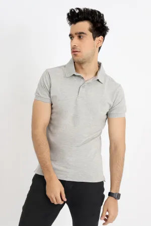 BASIC POLO SHIRT-LIGHT-GREY