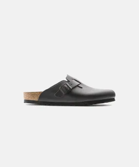 Birkenstock Boston Leather Black Clogs