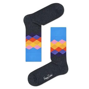 Blue Faded Diamond Sock