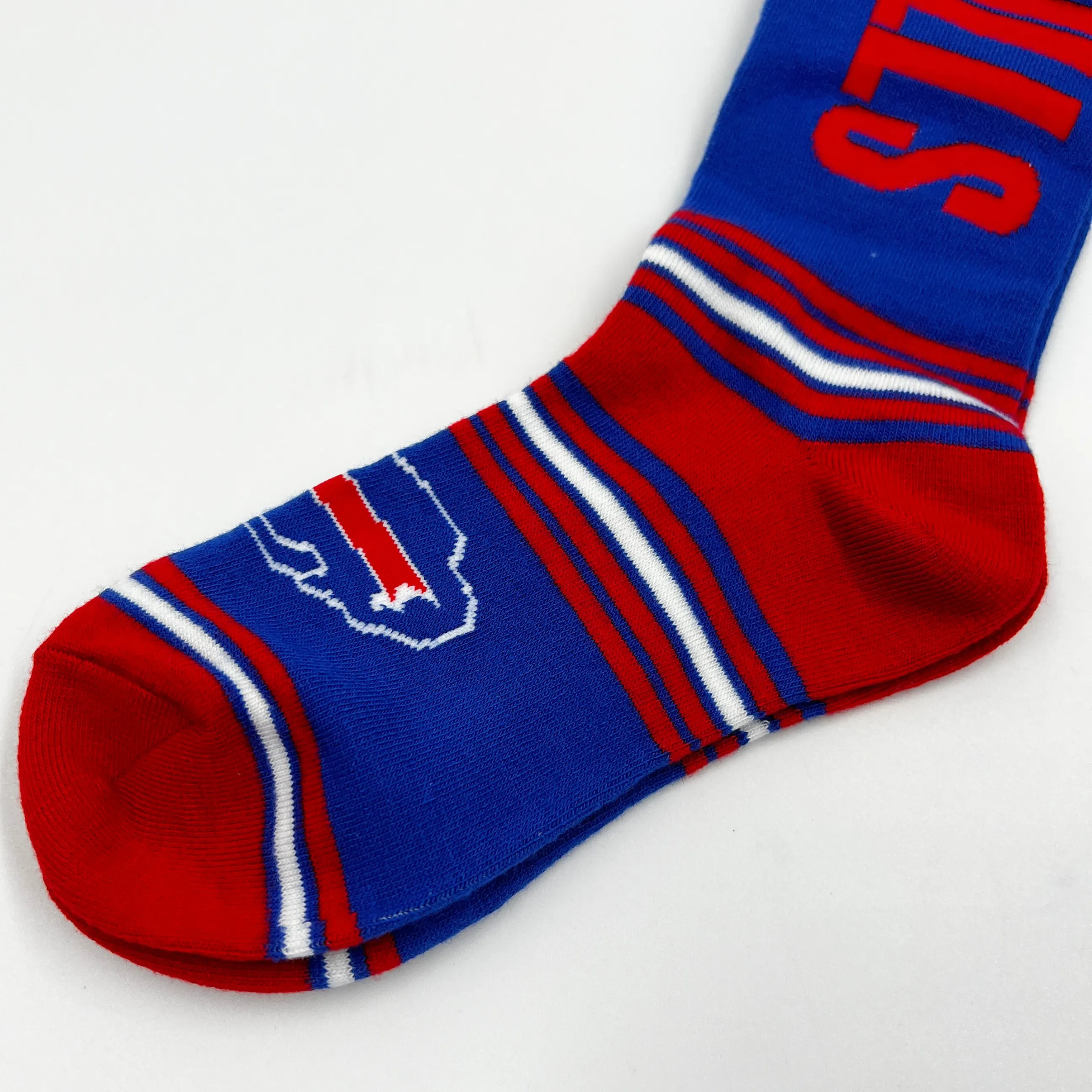 Buffalo Bills Royal & Red Go Team! Socks