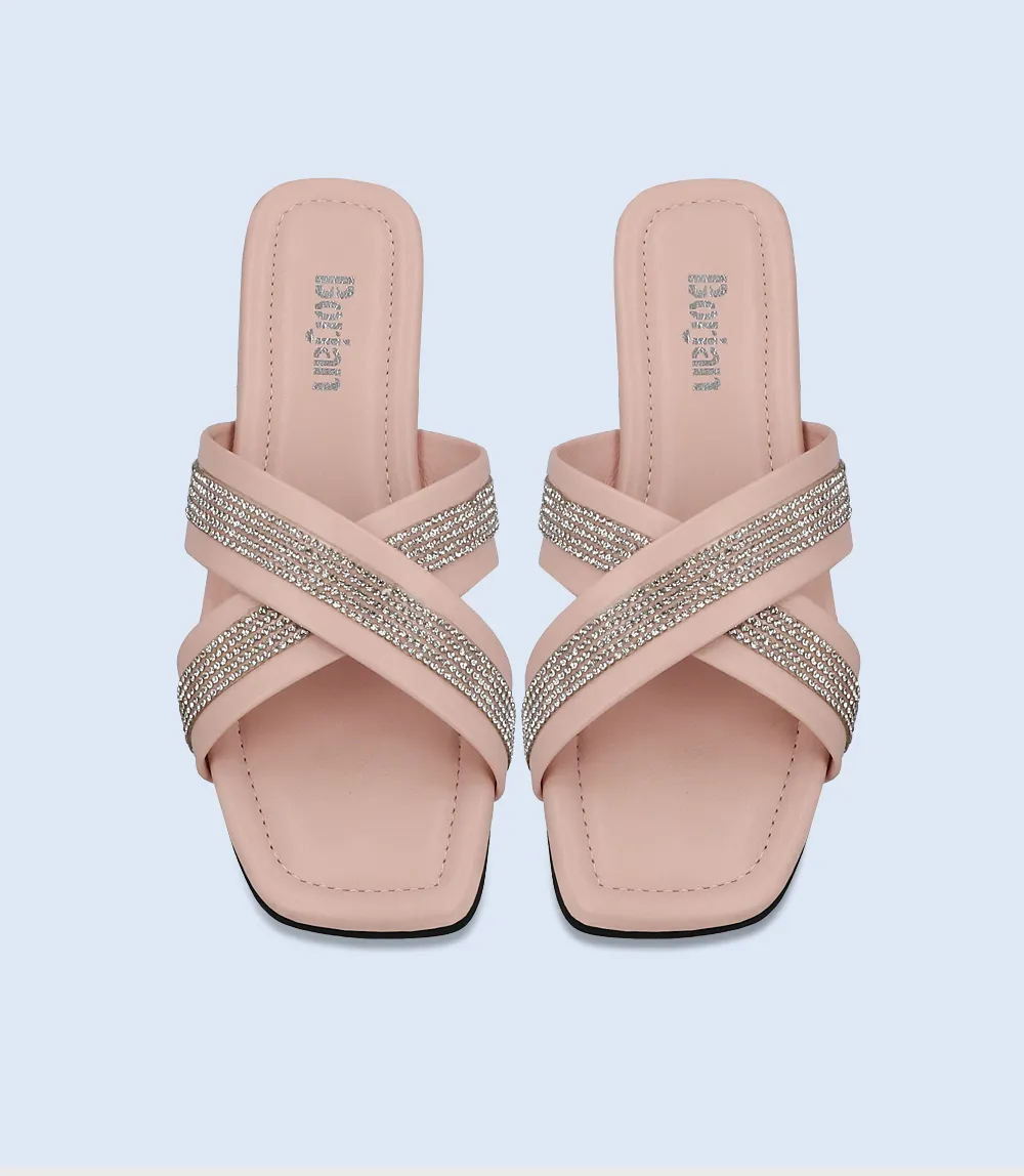 BW8358-TEA-PINK-Women Casual Slipper