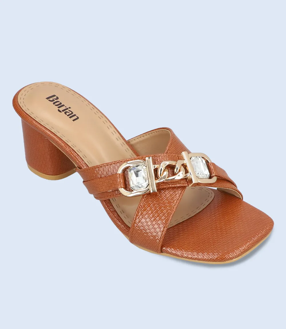 BW9355-TAN-Slipper Heel