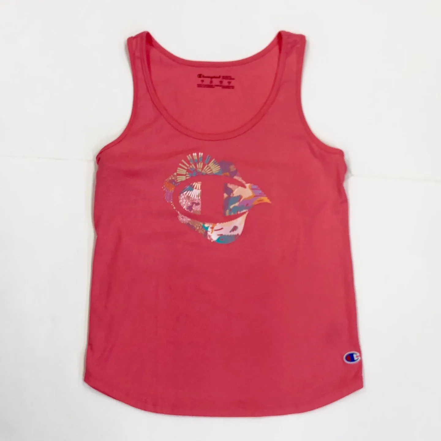 CHAMPION Tank Top Pattern Logo Women's Graphic T-Shirt