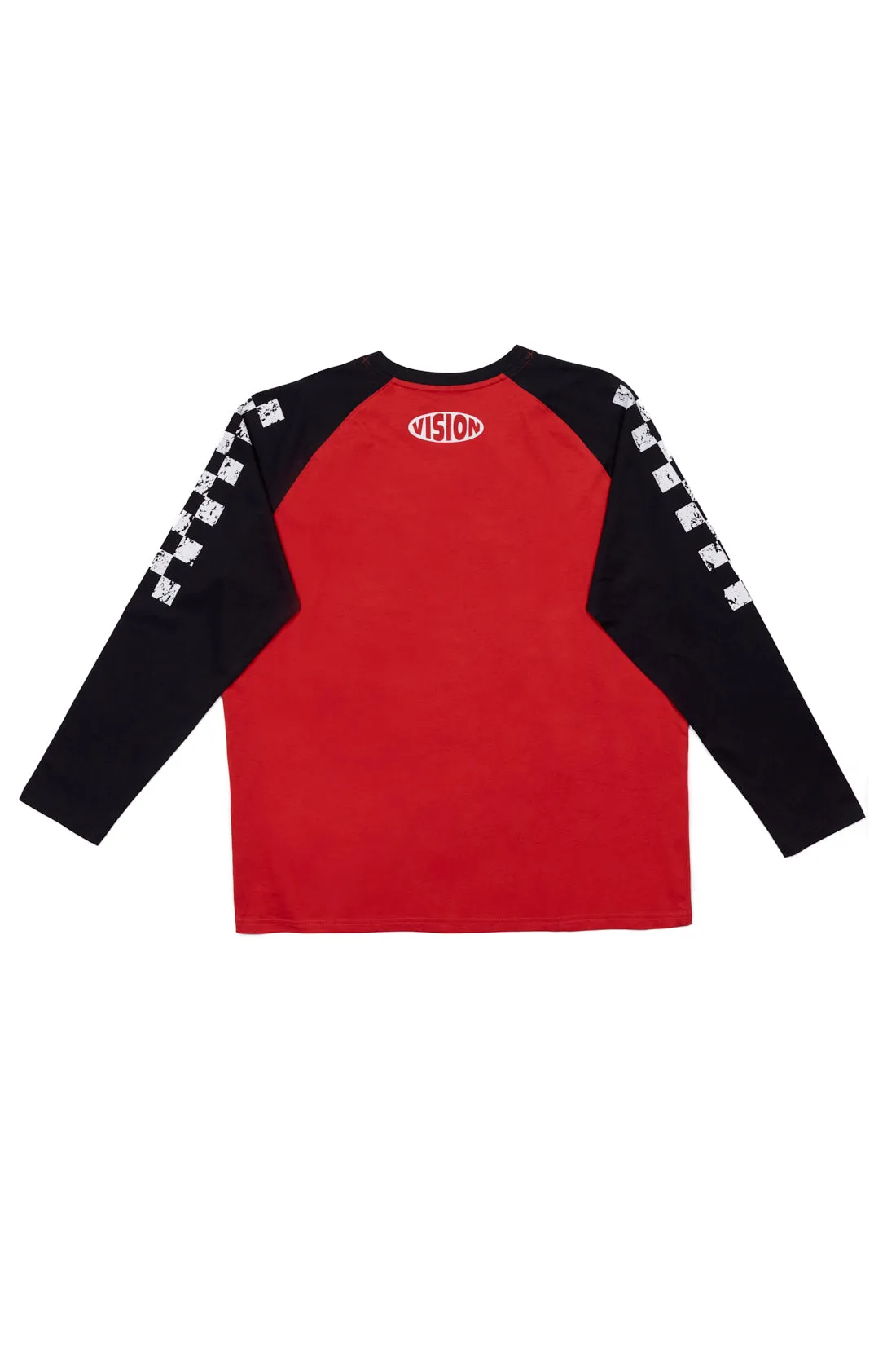 Checker Print Sleeve Logo T-Shirt - Black/Red