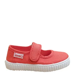 Cienta fabric  Open shoe - Coral (56000-06)