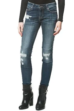 Distressed Mid-Rise Jean