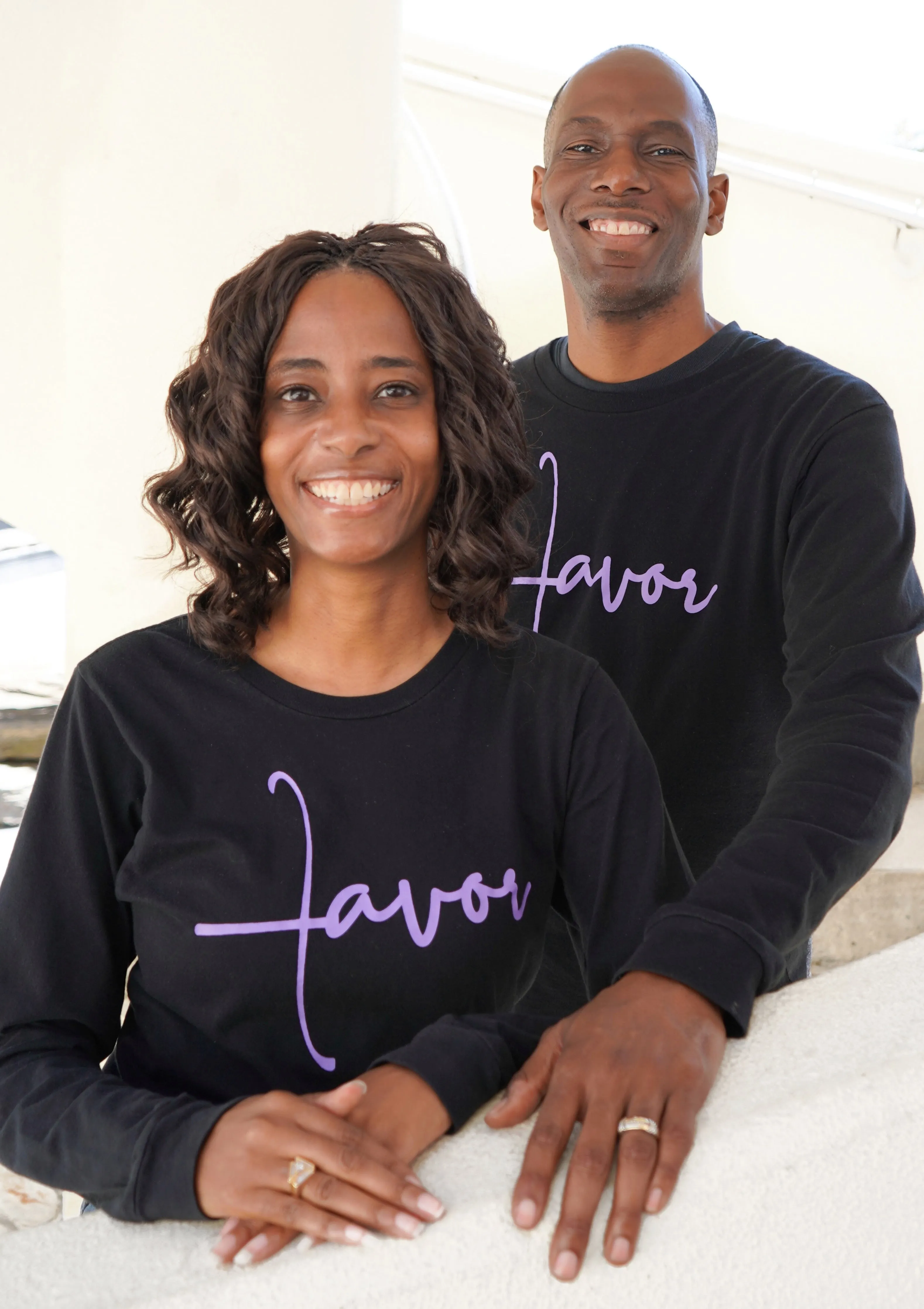 Favor Long-Sleeve Shirt Black and Purple