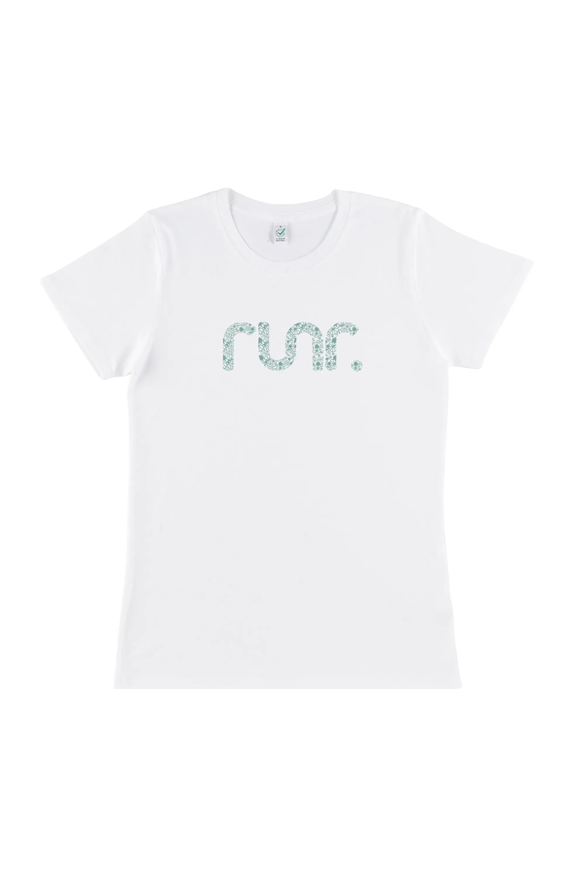 Floral Organic Runr T-shirt - White