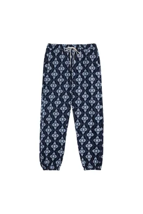 Flower Monogram Sweatpants | Navy Blue