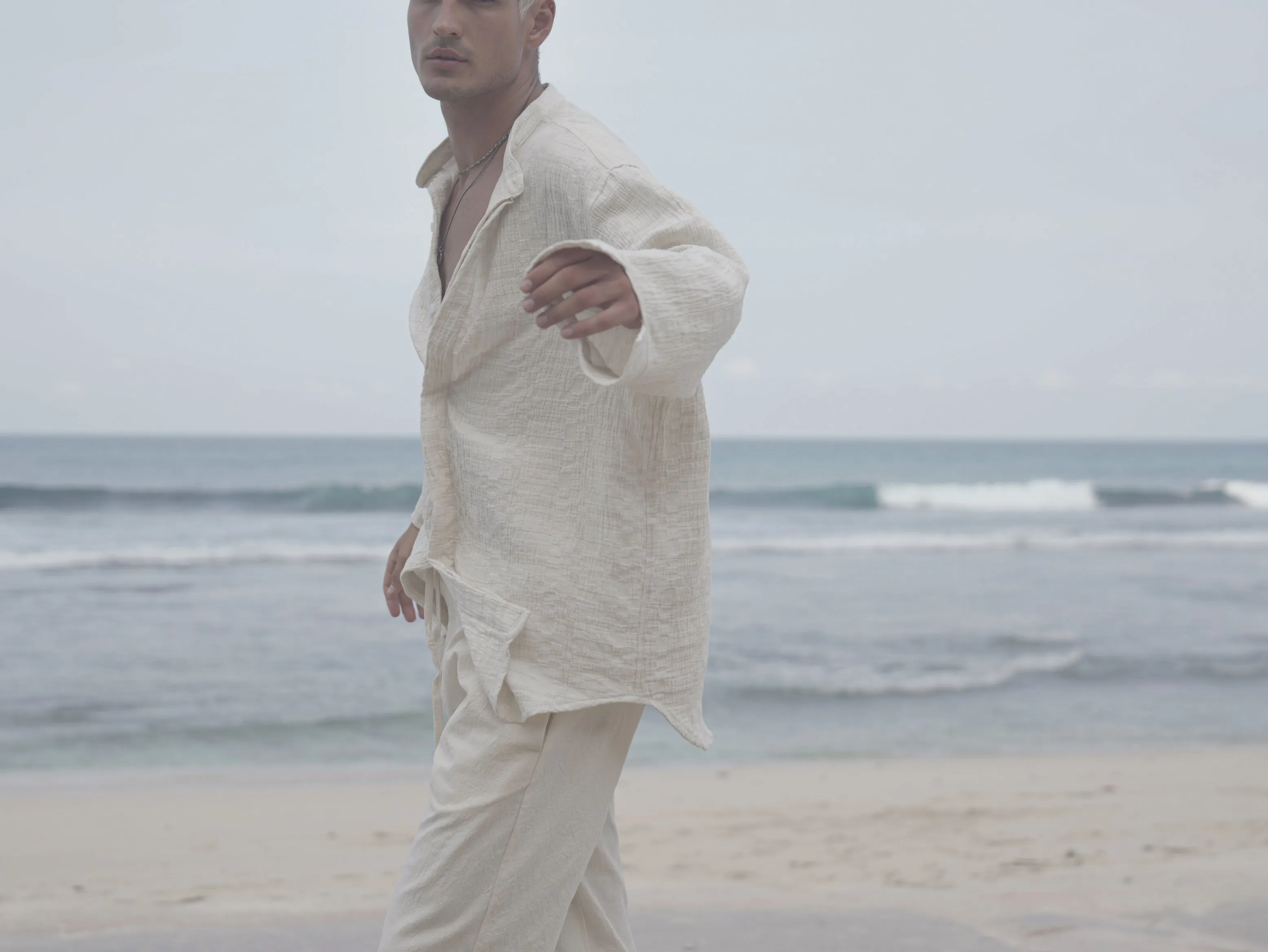 HARI  [ day  ] - men shirt  LINEN COTTON PATTERN