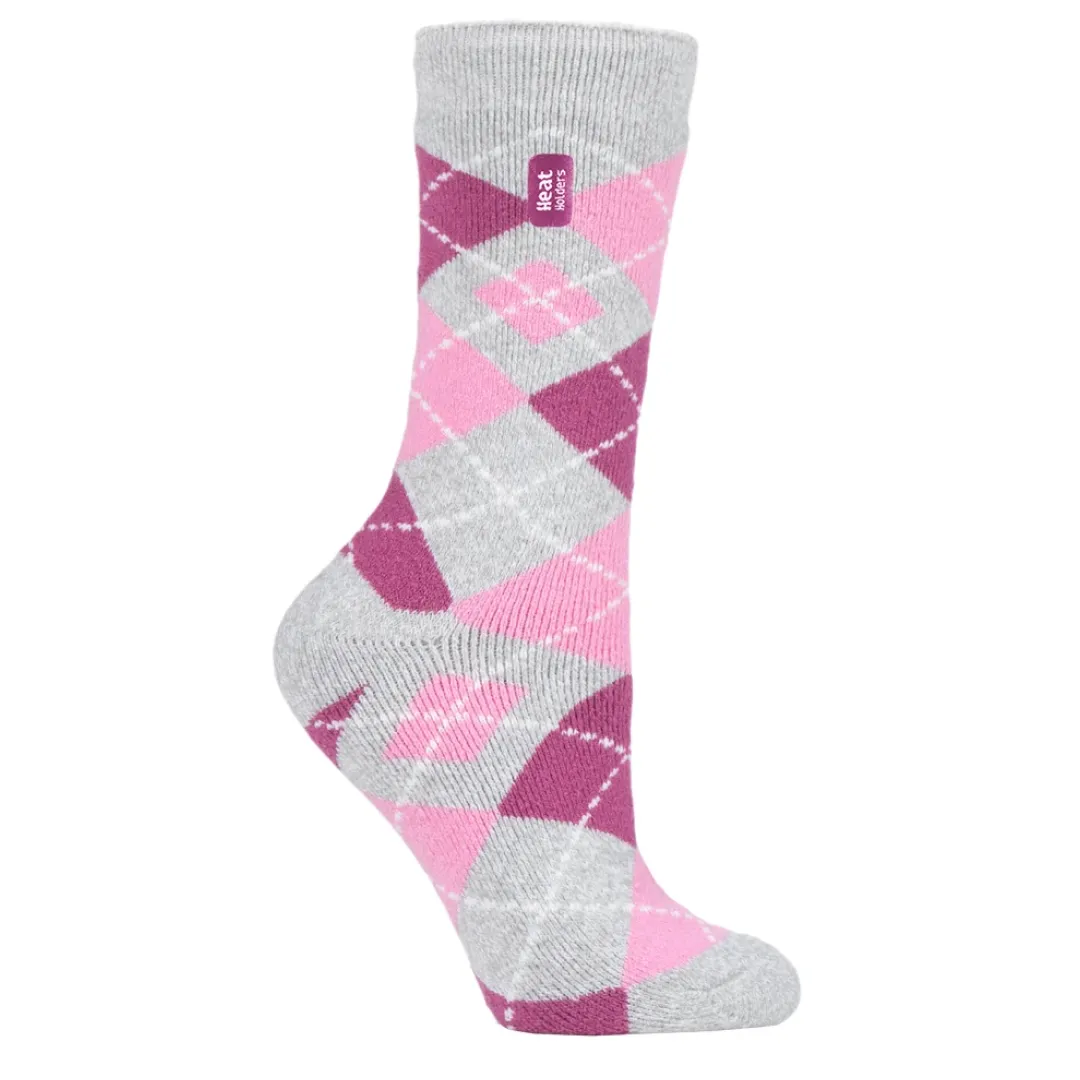 Heat Holder Argyle Ladies Lite Long Socks