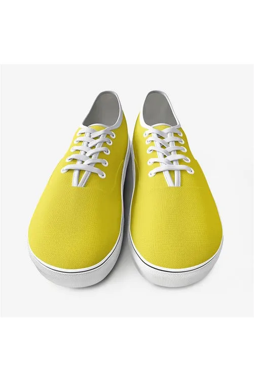 Kente Yellow Unisex Canvas Shoes