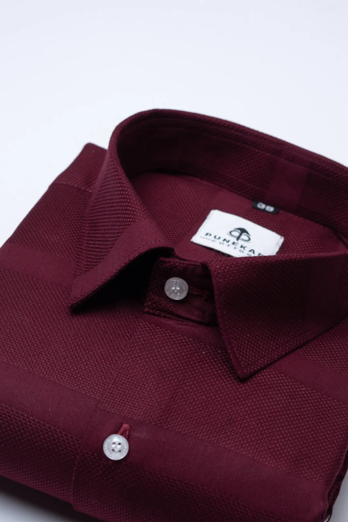 Maroon Color Pure Cotton Wide Stripe Shirt For Men