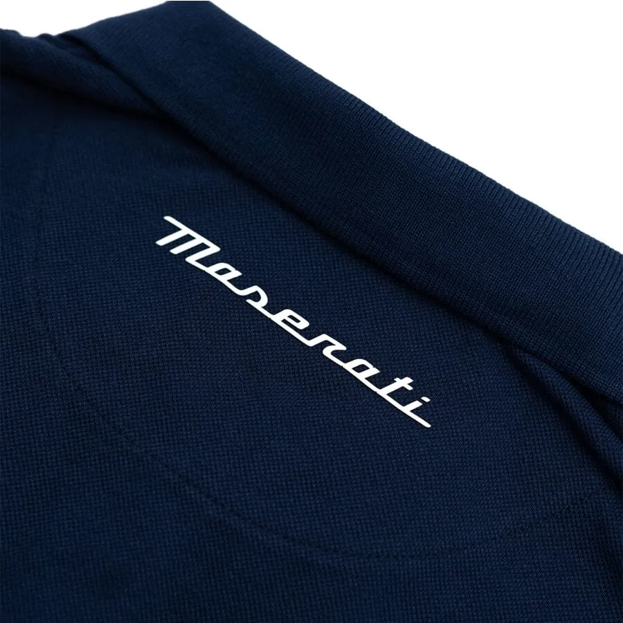 Maserati Trident Logo Polo Shirt - Navy