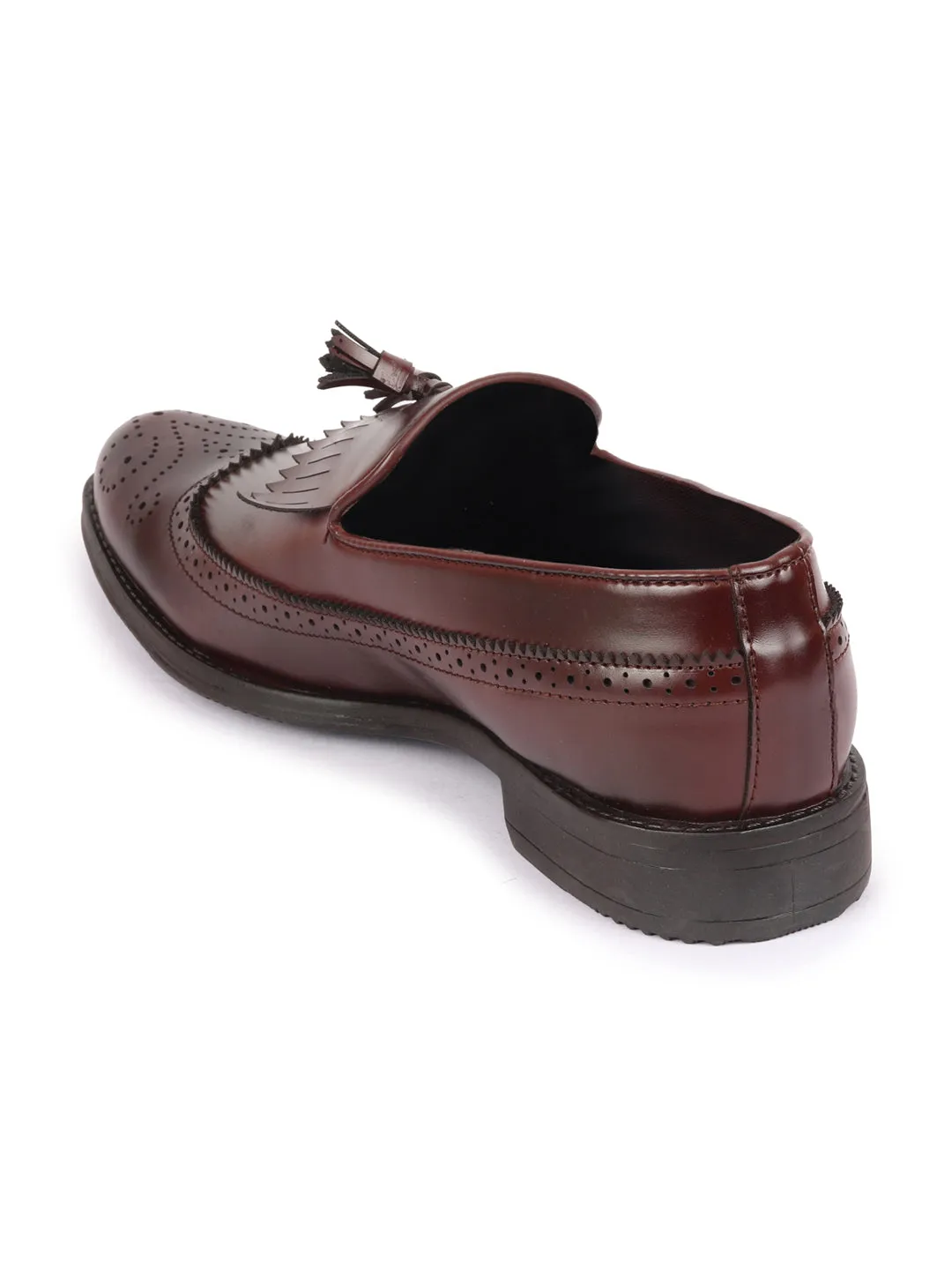 Men Brown Casual Stylish Design Tassel Loafer Shoes