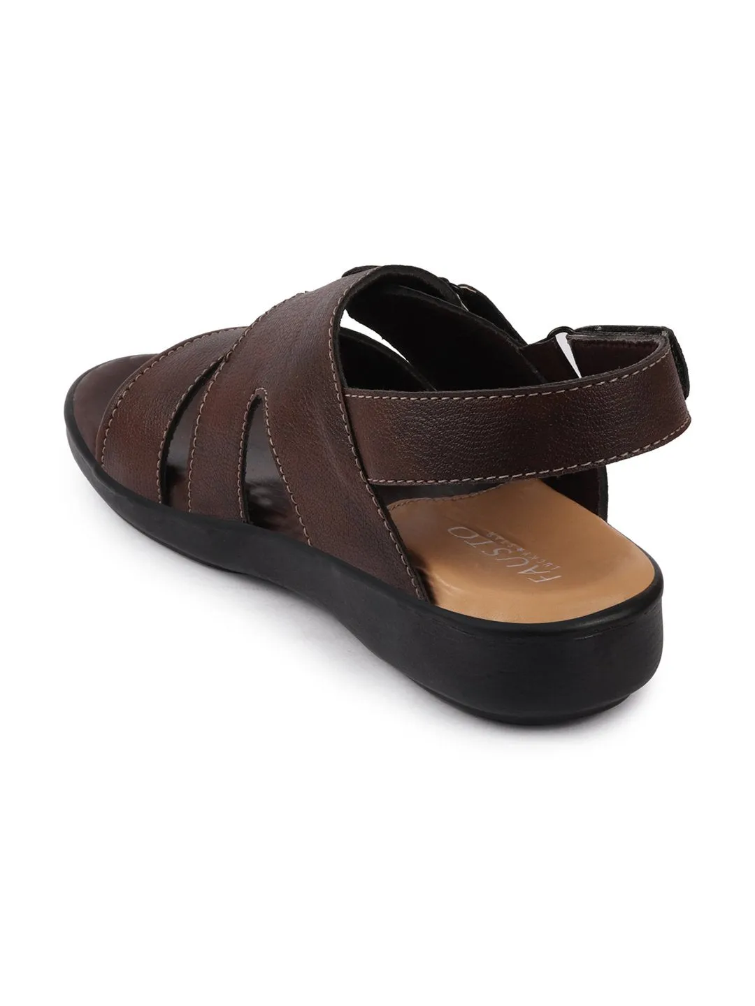 Men Brown Dress Sandals