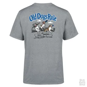 'Old Dogs Rule' T-Shirt - Sports Grey