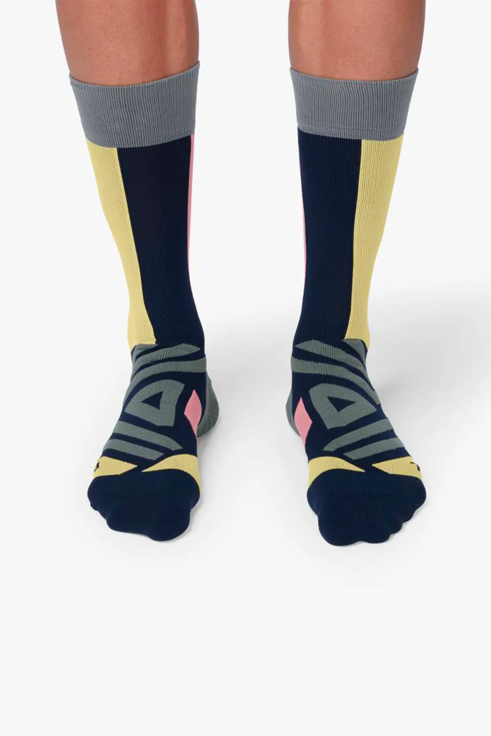 ON | Men's High Sock in Navy/Dustrose