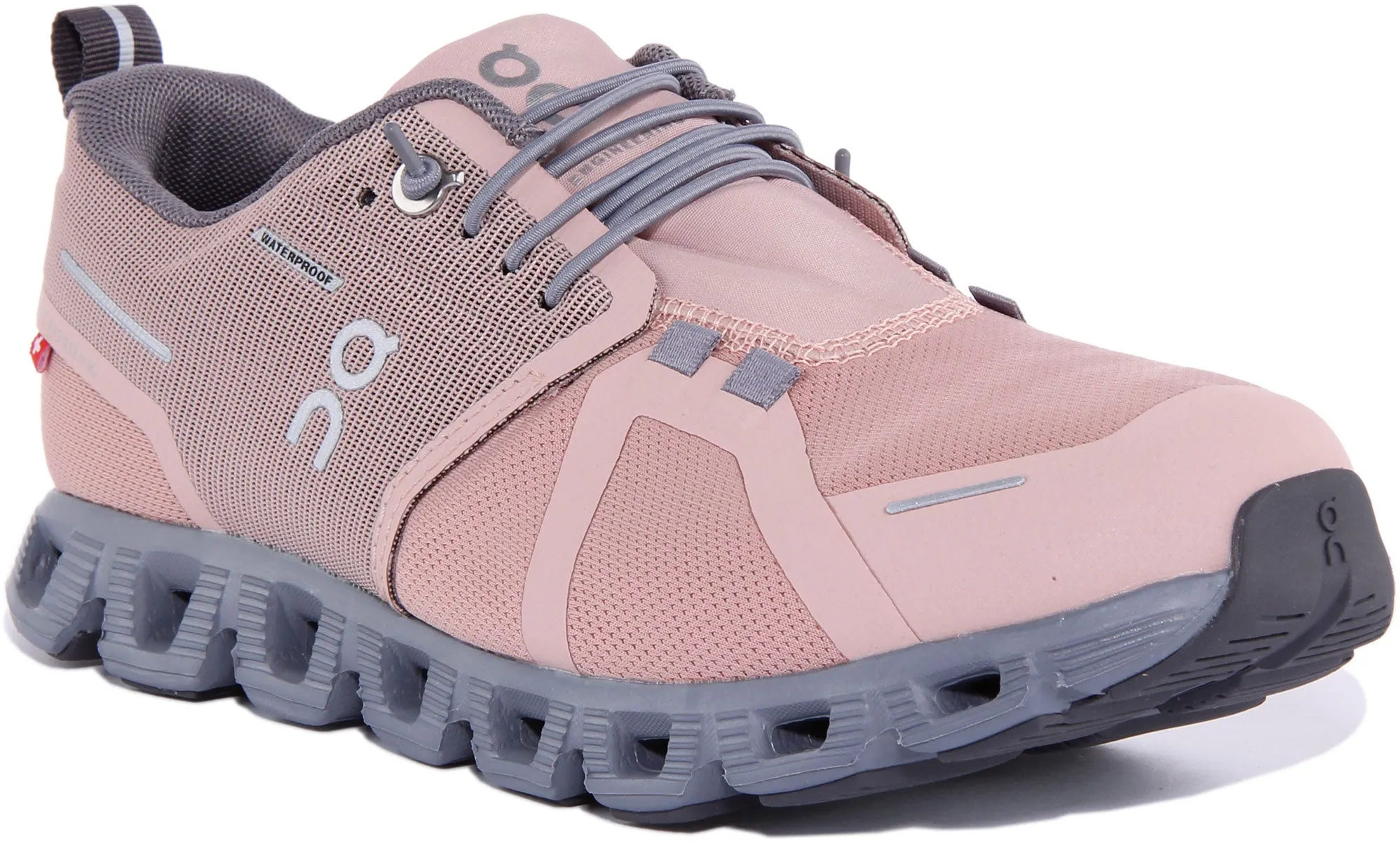 On Running Cloud 5 Waterproof In Rose For Women