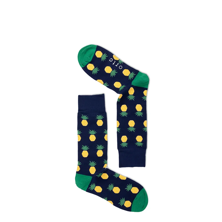 PINEAPPLES SOCKS - NAVY