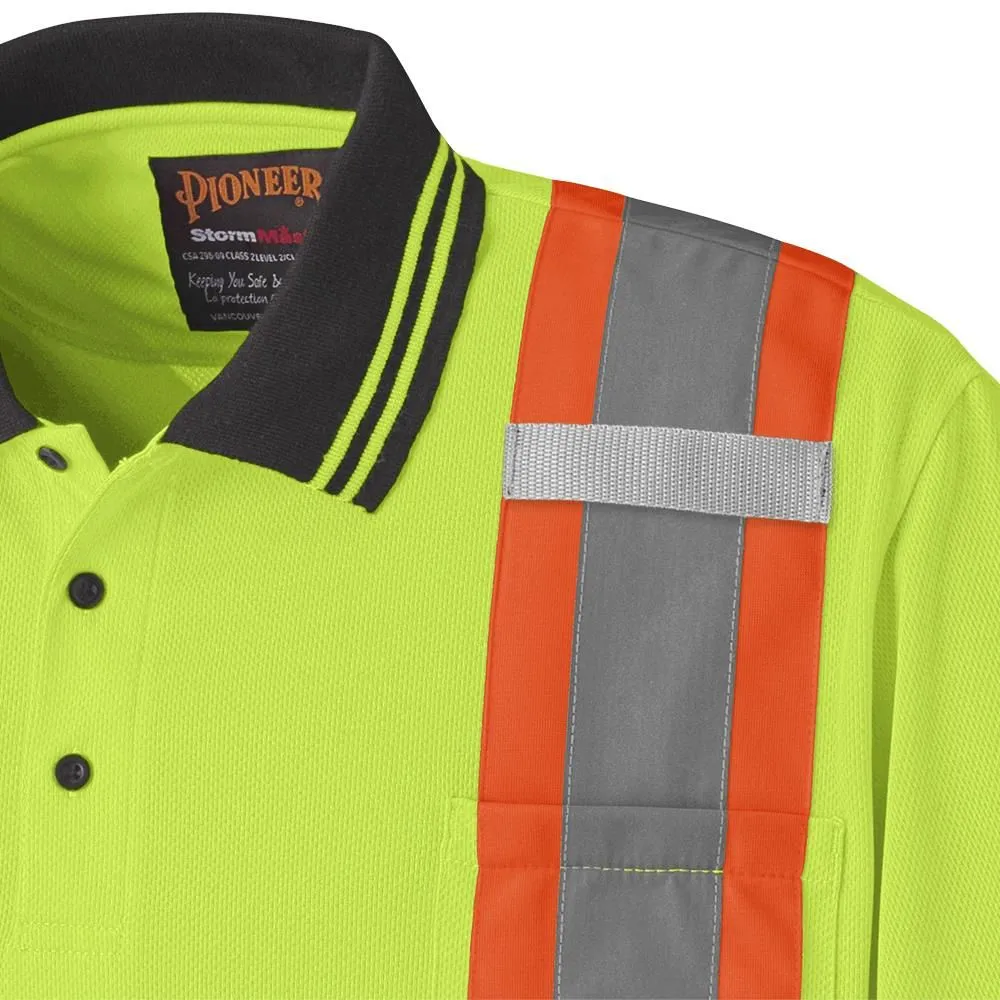 Pioneer Men's Hi-Vis Short Sleeve Polo Work Shirt 6987 - Yellow