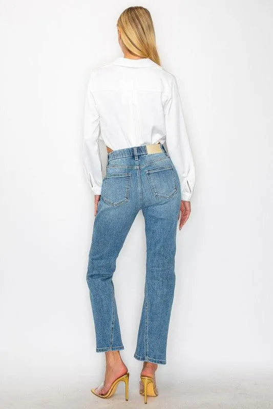 PLUS - TUMMY CONTROL HIGH RISE STRAIGHT JEANS