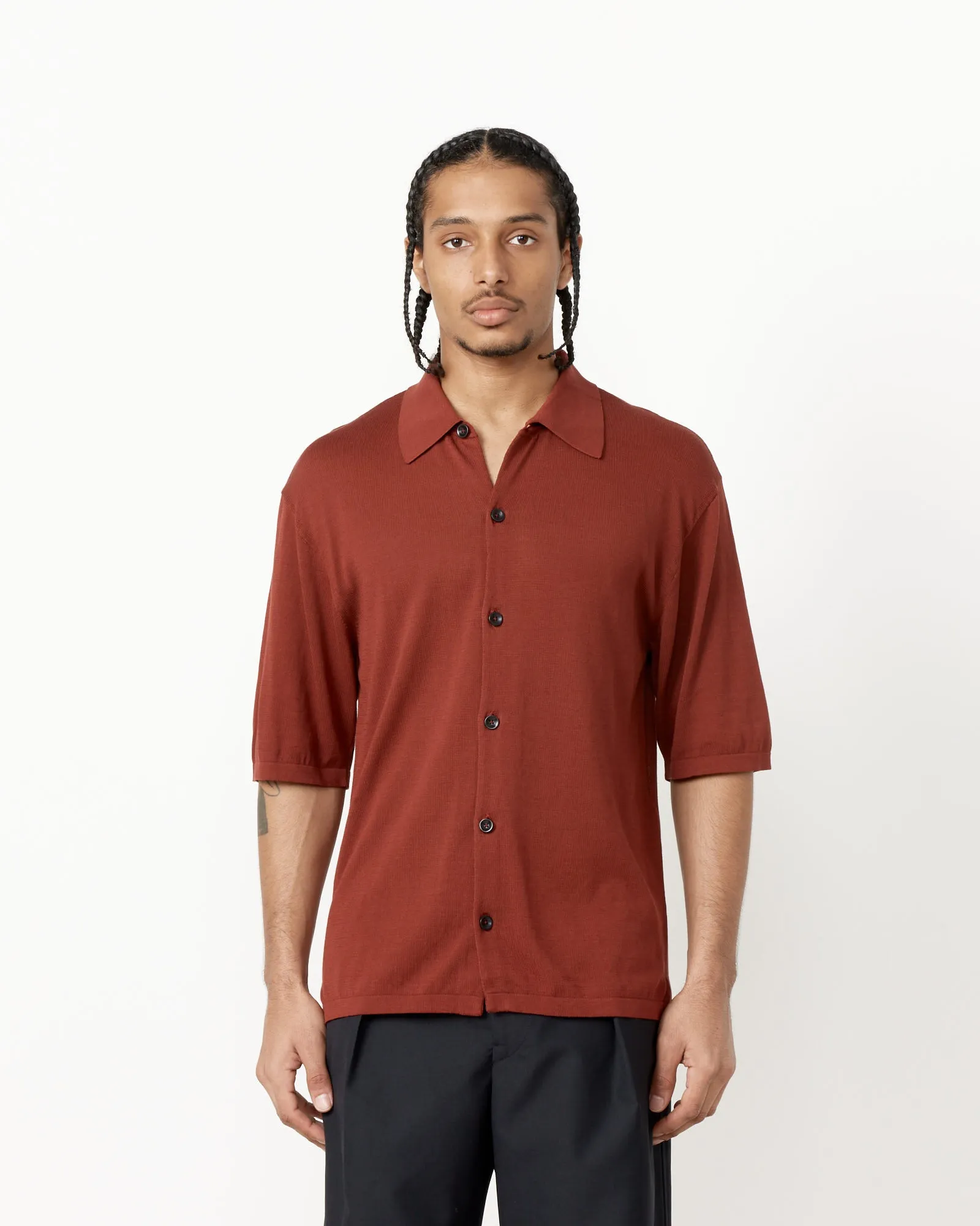 Polo Shirt in Carmine Red