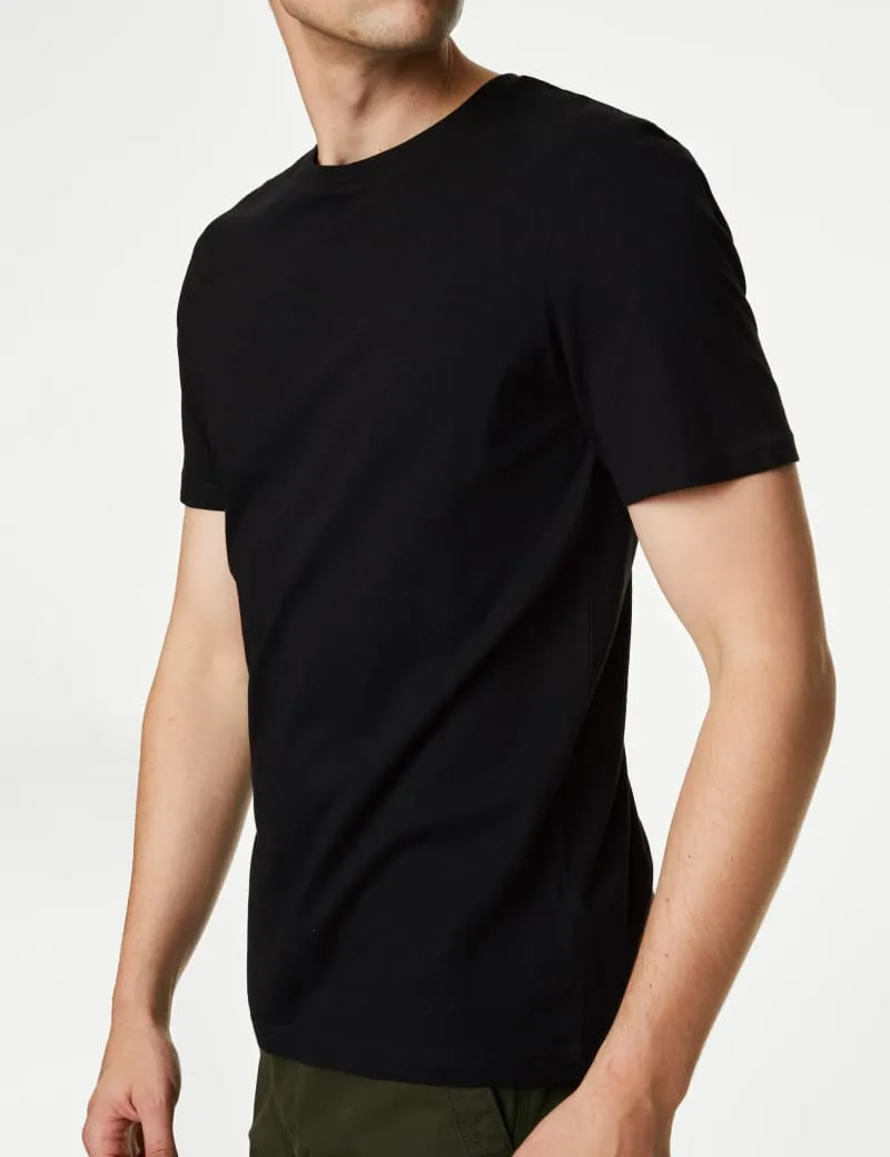 Regular Fit Pure Cotton Crew Neck T-Shirt