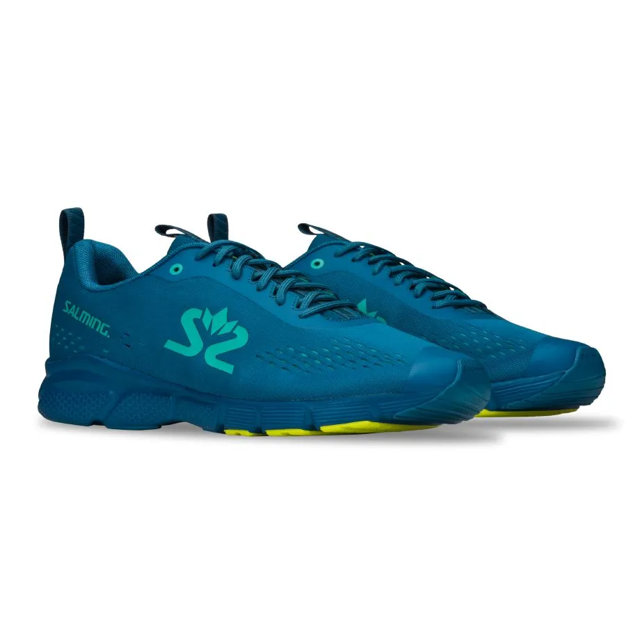 Salming Enroute 3 Running Shoe Men Digital teal blue/Bio Lime