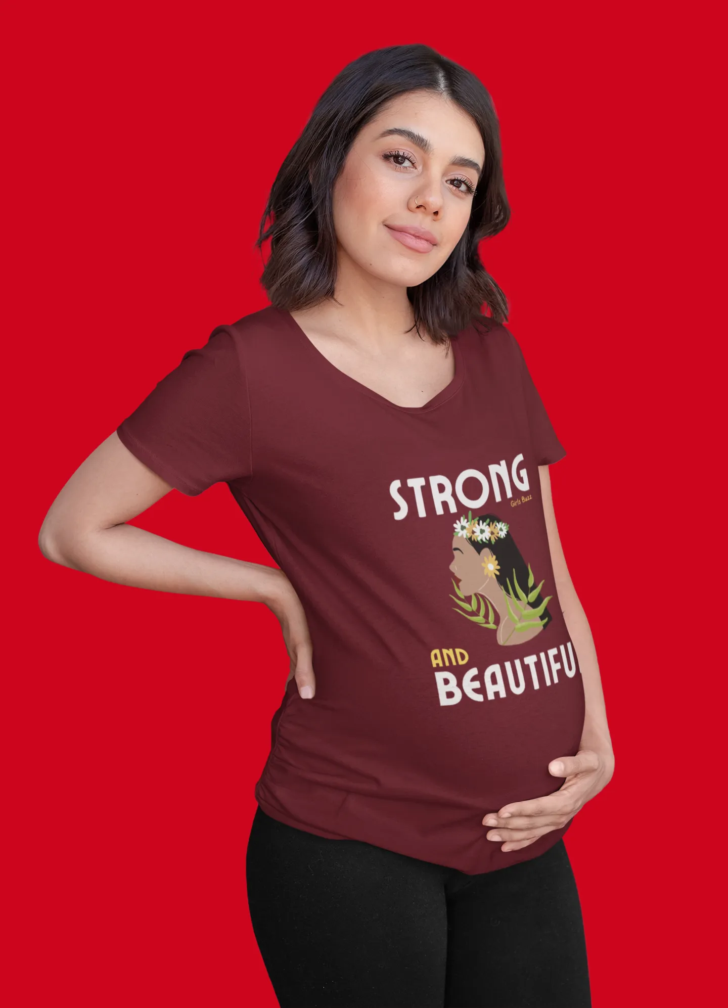 Strong And Beautiful Maternity T-shirt