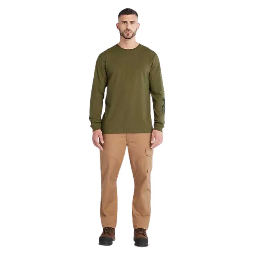 Timberland PRO Men's Core Logo Long-Sleeve T-Shirt - Olive