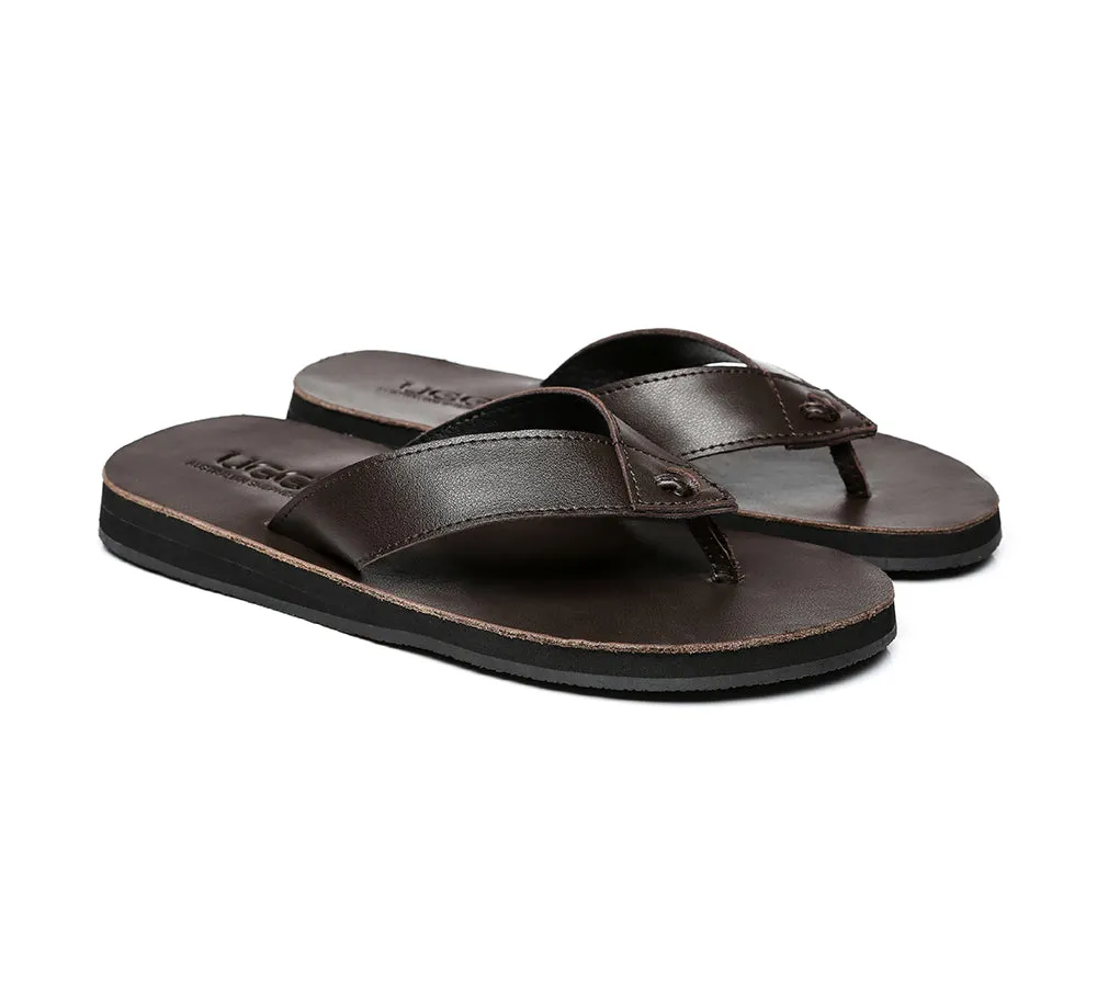 UGG Australian Shepherd Unisex Leather Slides Thong Murphy