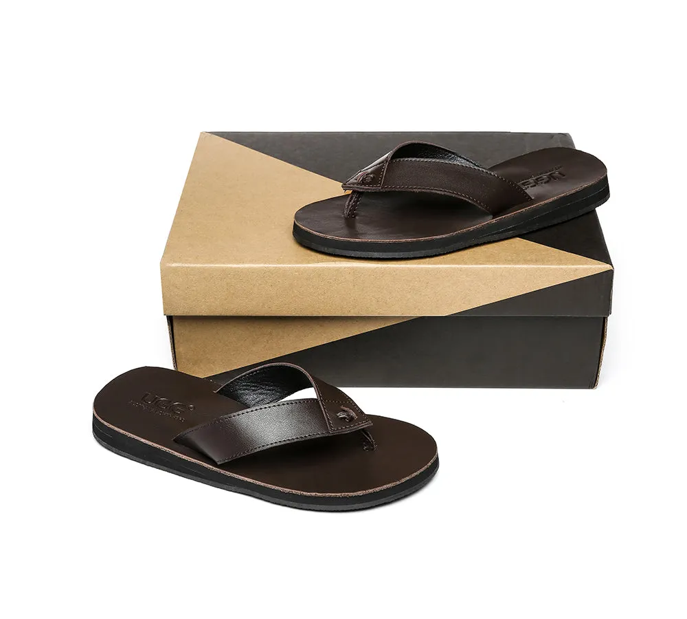 UGG Australian Shepherd Unisex Leather Slides Thong Murphy