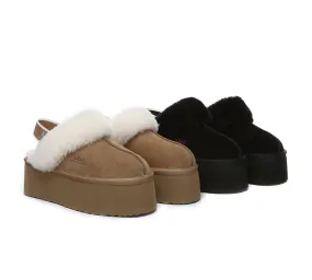 UGG AUSTRALIAN SHEPHERD Women Slingback Platform Slippers Muffin Plus