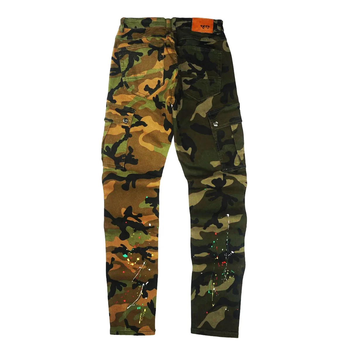 Wild Stone Washed Skinny Mixed Pants (Camo) / C1