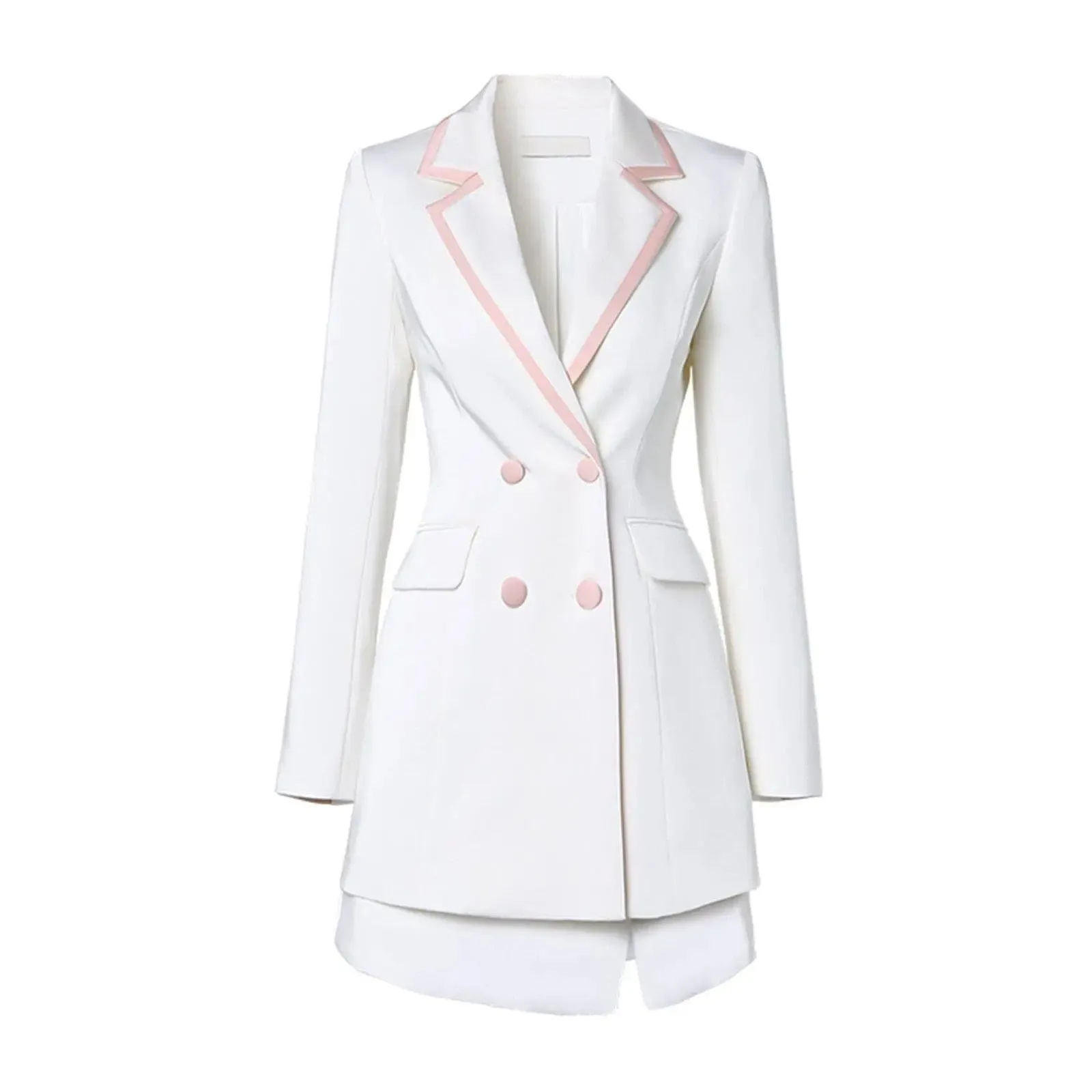 Women White blazer and skirt set suit,2 Piece Set Blazer skirt ,High Waist A Skirt Office Lady Jacket Skirt Suits sets,Wedding Guest Suits