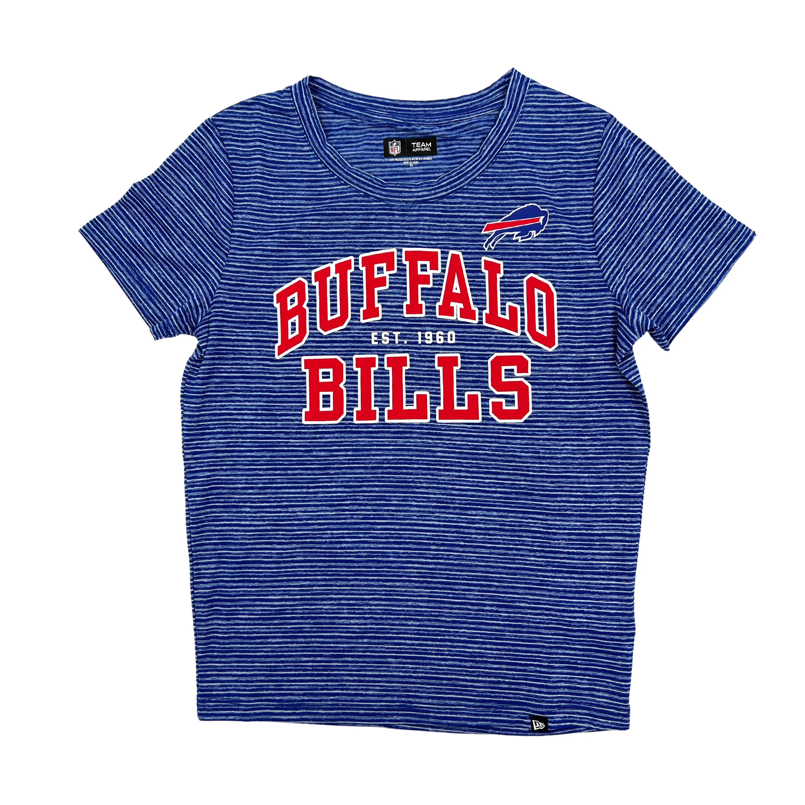 Women's New Era Bills Royal Space Dye Activewear T-Shirt