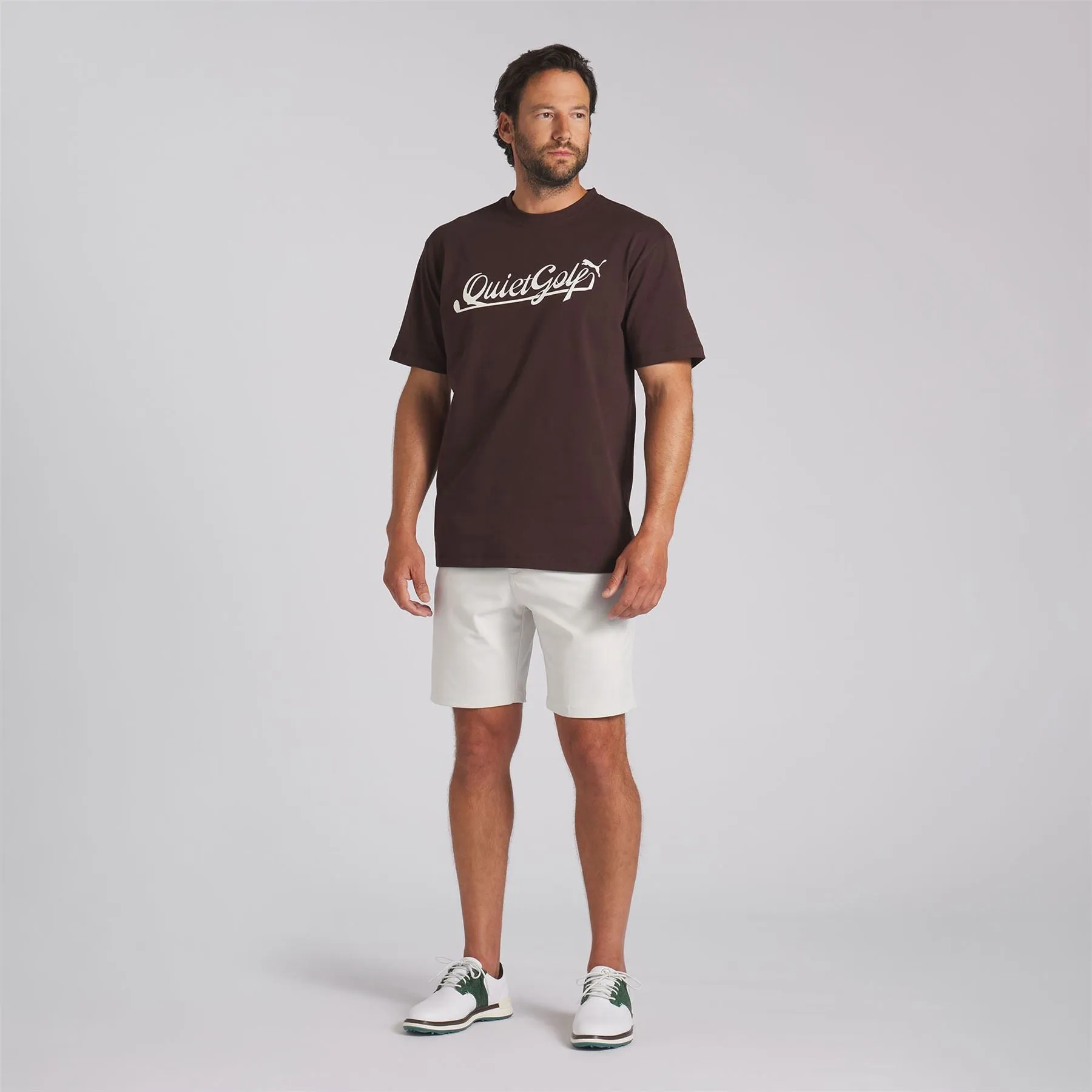 x QGC Script Graphic T-Shirt Brown - SS24